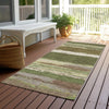 Piper Looms Chantille Modern ACN1284 Olive Machine Washable Area Rug Runner Outdoor Lifestyle Image Feature