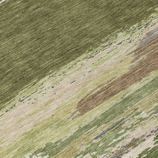 Piper Looms Chantille Modern ACN1284 Olive Machine Washable Area Rug Swatch Image
