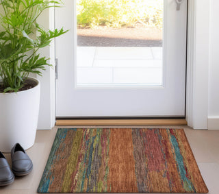 Piper Looms Chantille Modern ACN1286 Terracotta Machine Washable Area Rug Scatter Lifestyle Image Feature