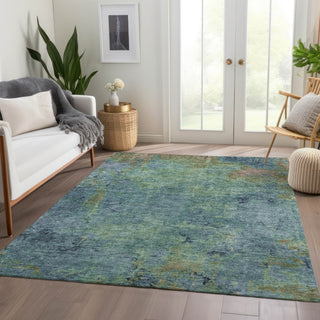 Piper Looms Chantille Modern ACN1287 Blue Machine Washable Area Rug Lifestyle Image Feature