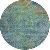 Piper Looms Chantille Modern ACN1287 Blue Machine Washable Area Rug Round Main Image