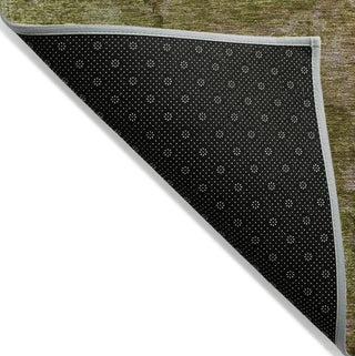 Piper Looms Chantille Modern ACN1288 Green Machine Washable Area Rug Backing Image