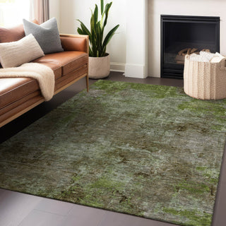 Piper Looms Chantille Modern ACN1289 Mocha Machine Washable Area Rug Lifestyle Image Feature