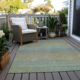 Piper Looms Chantille Stripes ACN1292 Blue Machine Washable Area Rug Outdoor Lifestyle Image Feature