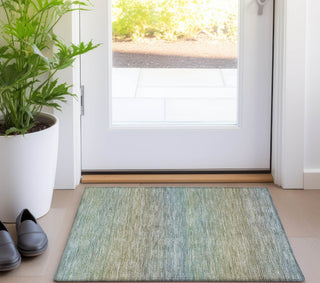 Piper Looms Chantille Stripes ACN1292 Blue Machine Washable Area Rug Scatter Lifestyle Image Feature