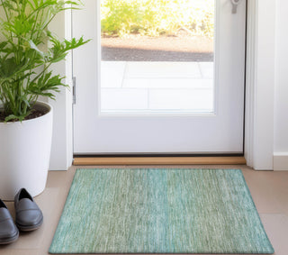Piper Looms Chantille Stripes ACN1295 Teal Machine Washable Area Rug Scatter Lifestyle Image Feature