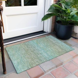 Piper Looms Chantille Stripes ACN1295 Teal Machine Washable Area Rug Scatter Outdoor Lifestyle Image Feature