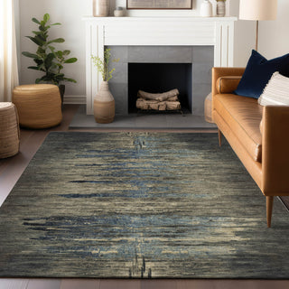Piper Looms Chantille Abstract ACN1299 Coffee Machine Washable Area Rug Lifestyle Image Feature