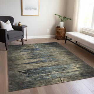 Piper Looms Chantille Abstract ACN1299 Coffee Machine Washable Area Rug Lifestyle Image Feature