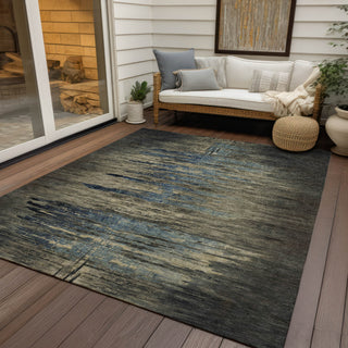 Piper Looms Chantille Abstract ACN1299 Coffee Machine Washable Area Rug Outdoor Lifestyle Image Feature
