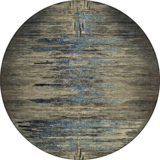 Piper Looms Chantille Abstract ACN1299 Coffee Machine Washable Area Rug Round Main Image
