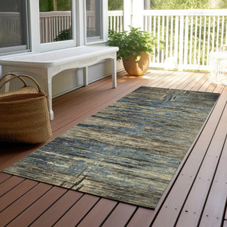 Piper Looms Chantille Abstract ACN1299 Coffee Machine Washable Area Rug Runner Outdoor Lifestyle Image Feature