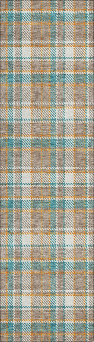 Piper Looms Chantille Plaid ACN1300 Taupe Machine Washable Area Rug Runner Main Image