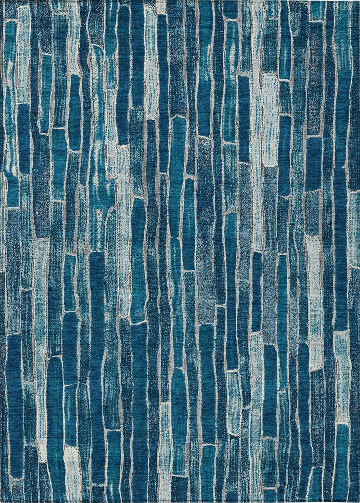 Piper Looms Chantille Stripes ACN1301 Blue Machine Washable Area Rug main image