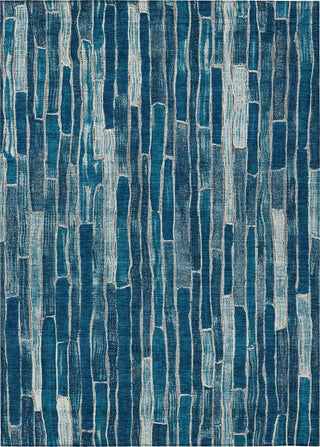 Piper Looms Chantille Stripes ACN1301 Blue Machine Washable Area Rug main image