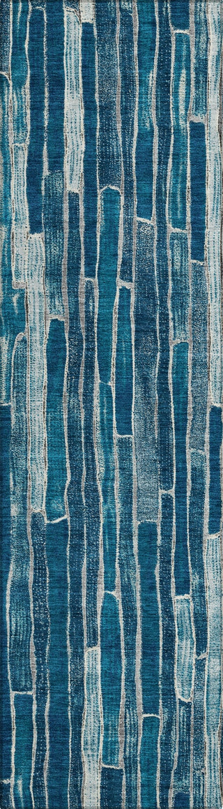 Piper Looms Chantille Stripes ACN1301 Blue Machine Washable Area Rug Runner Main Image