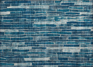 Piper Looms Chantille Stripes ACN1301 Blue Machine Washable Area Rug Scatter Main Image