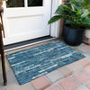 Piper Looms Chantille Stripes ACN1301 Blue Machine Washable Area Rug Scatter Outdoor Lifestyle Image Feature