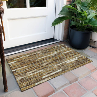 Piper Looms Chantille Stripes ACN1303 Mocha Machine Washable Area Rug Scatter Outdoor Lifestyle Image Feature