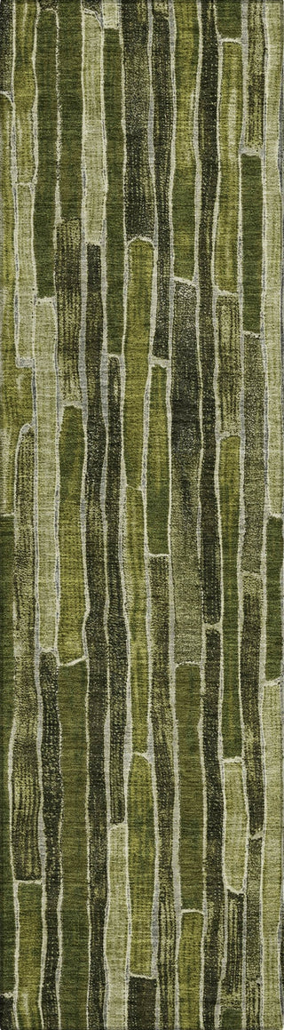 Piper Looms Chantille Stripes ACN1305 Olive Machine Washable Area Rug Runner Main Image