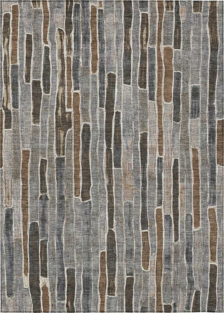 Piper Looms Chantille Stripes ACN1306 Pewter Machine Washable Area Rug main image