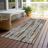 Piper Looms Chantille Stripes ACN1306 Pewter Machine Washable Area Rug Runner Outdoor Lifestyle Image Feature