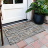Piper Looms Chantille Stripes ACN1306 Pewter Machine Washable Area Rug Scatter Outdoor Lifestyle Image Feature