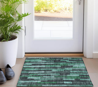 Piper Looms Chantille Stripes ACN1307 Sage Machine Washable Area Rug Scatter Lifestyle Image Feature