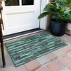 Piper Looms Chantille Stripes ACN1307 Sage Machine Washable Area Rug Scatter Outdoor Lifestyle Image Feature