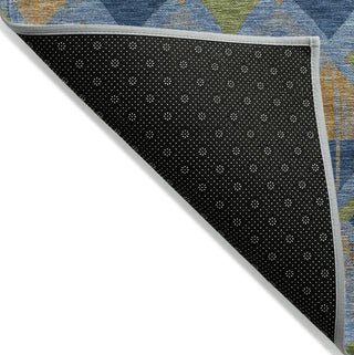 Piper Looms Chantille Geometric ACN1308 Denim Machine Washable Area Rug Backing Image