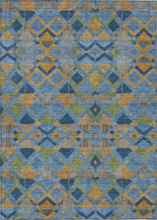 Piper Looms Chantille Geometric ACN1308 Denim Machine Washable Area Rug main image