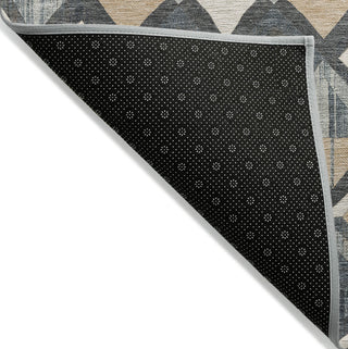 Piper Looms Chantille Geometric ACN1309 Graphite Machine Washable Area Rug Backing Image