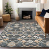 Piper Looms Chantille Geometric ACN1309 Graphite Machine Washable Area Rug Lifestyle Image Feature