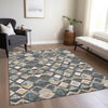 Piper Looms Chantille Geometric ACN1309 Graphite Machine Washable Area Rug Lifestyle Image Feature
