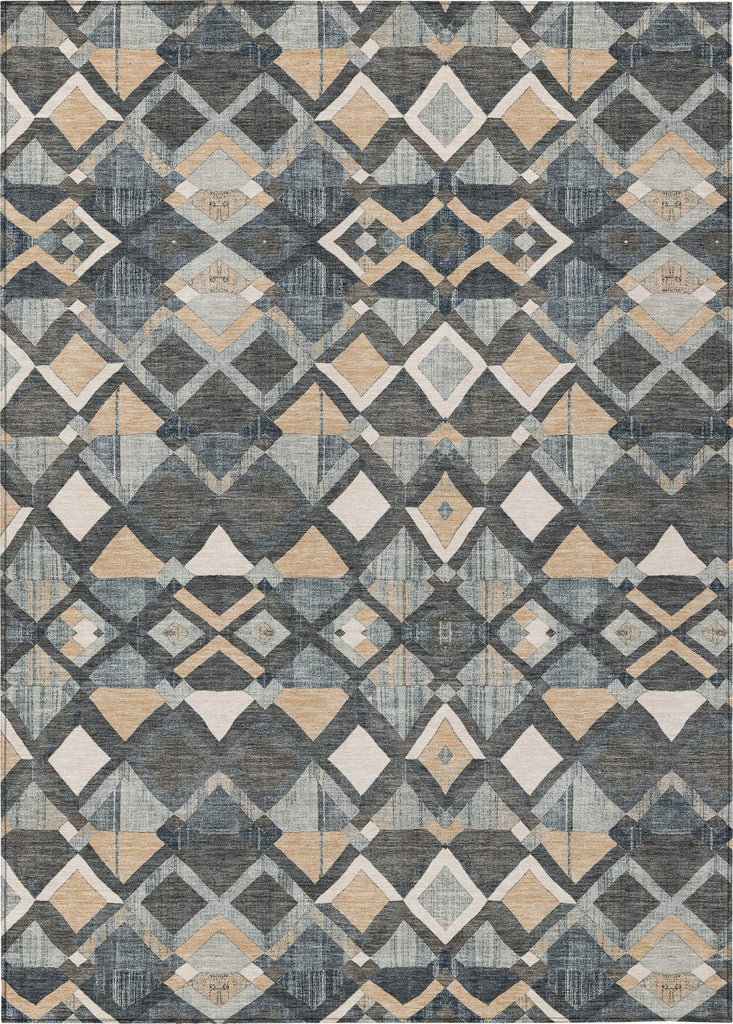 Piper Looms Chantille Geometric ACN1309 Graphite Machine Washable Area Rug main image