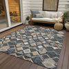 Piper Looms Chantille Geometric ACN1309 Graphite Machine Washable Area Rug Outdoor Lifestyle Image Feature