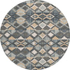Piper Looms Chantille Geometric ACN1309 Graphite Machine Washable Area Rug Round Main Image