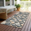 Piper Looms Chantille Geometric ACN1309 Graphite Machine Washable Area Rug Runner Outdoor Lifestyle Image Feature