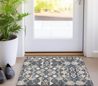 Piper Looms Chantille Geometric ACN1309 Graphite Machine Washable Area Rug Scatter Lifestyle Image Feature