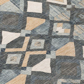 Piper Looms Chantille Geometric ACN1309 Graphite Machine Washable Area Rug Swatch Image