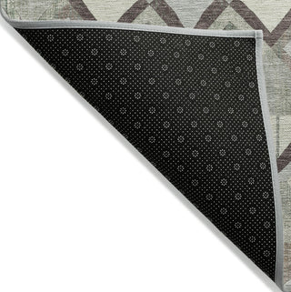 Piper Looms Chantille Geometric ACN1310 Sage Machine Washable Area Rug Backing Image