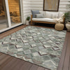 Piper Looms Chantille Geometric ACN1310 Sage Machine Washable Area Rug Outdoor Lifestyle Image Feature