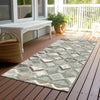 Piper Looms Chantille Geometric ACN1310 Sage Machine Washable Area Rug Runner Outdoor Lifestyle Image Feature