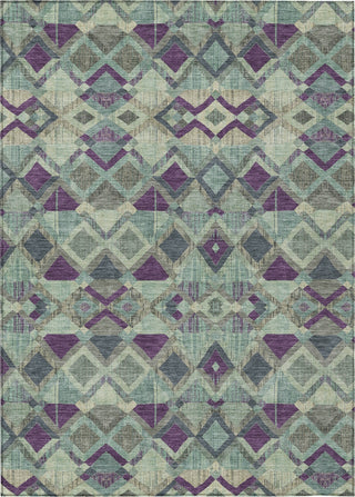 Piper Looms Chantille Geometric ACN1311 Seafoam Machine Washable Area Rug main image