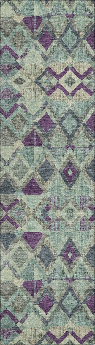Piper Looms Chantille Geometric ACN1311 Seafoam Machine Washable Area Rug Runner Main Image