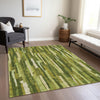 Piper Looms Chantille Stripes ACN1315 Green Machine Washable Area Rug Lifestyle Image Feature