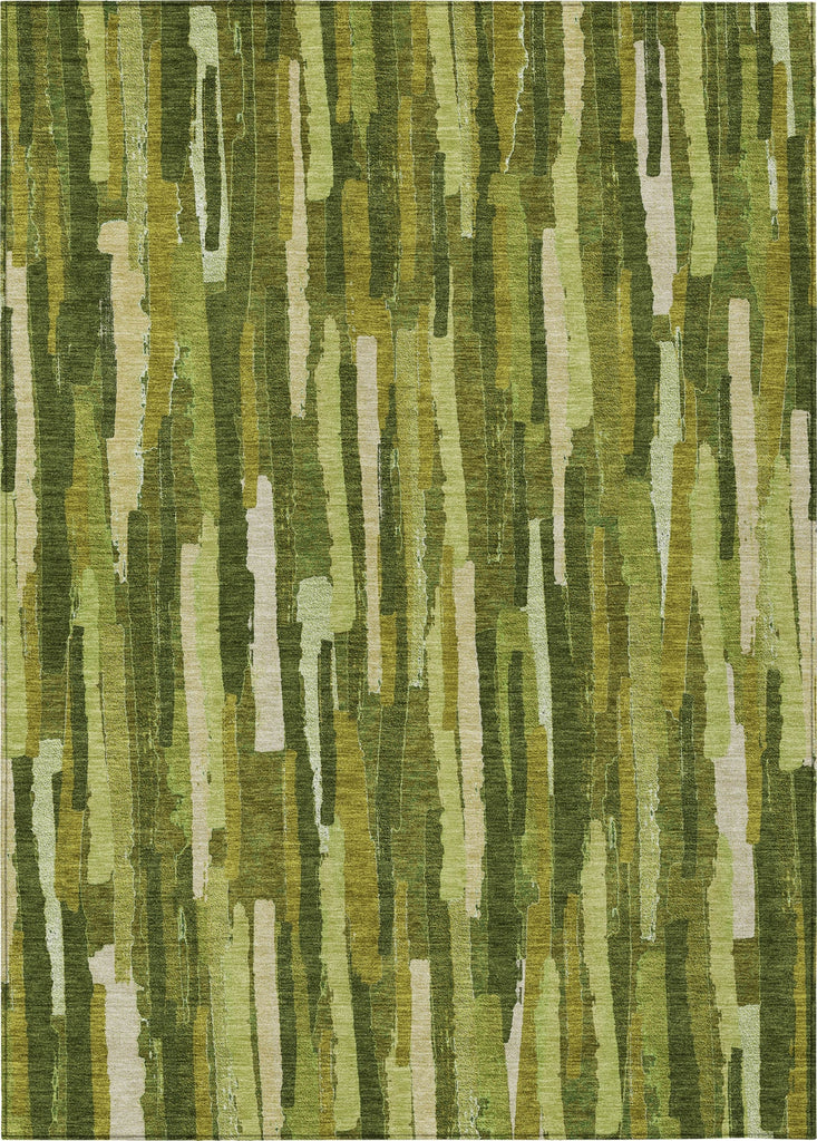 Piper Looms Chantille Stripes ACN1315 Green Machine Washable Area Rug main image