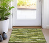 Piper Looms Chantille Stripes ACN1315 Green Machine Washable Area Rug Scatter Lifestyle Image Feature