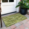 Piper Looms Chantille Stripes ACN1315 Green Machine Washable Area Rug Scatter Outdoor Lifestyle Image Feature