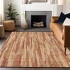 Piper Looms Chantille Stripes ACN1319 Salmon Machine Washable Area Rug Lifestyle Image Feature